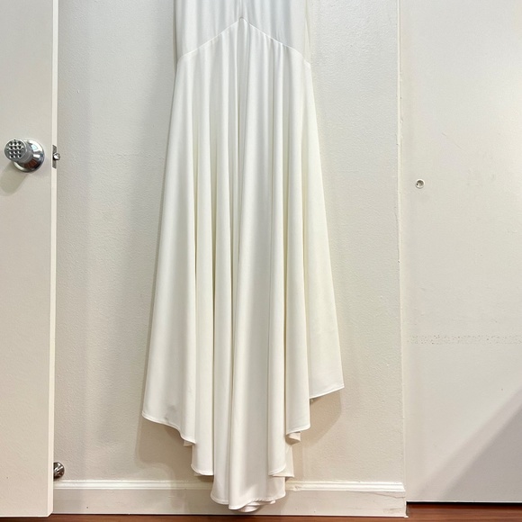 La Femme 30458 Low V Back Jersey with Train Gown - Picture 8 of 11